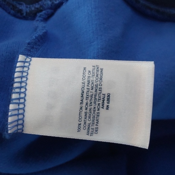 Lands' End Cobalt Blue Checker Sweater 1/4 Zip Heavyweight Warm Sz.XL - Picture 8 of 9